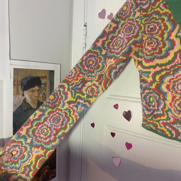 The ragged priest flower hippie cropped zip up - Picture 2 of 10